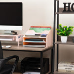 Mind Reader 5-Compartment Plastic Desk Tray, Pink (ANCHBOX5-PNK)