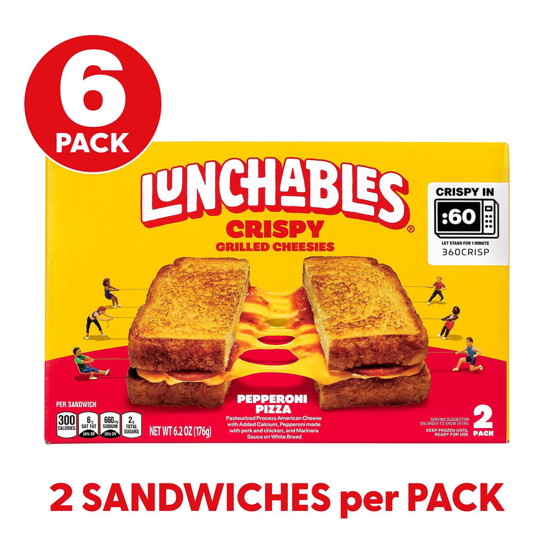 Lunchables Crispy Pepperoni Pizza Grilled Cheesies, 6.2 oz, 12/Pack (220-02479)