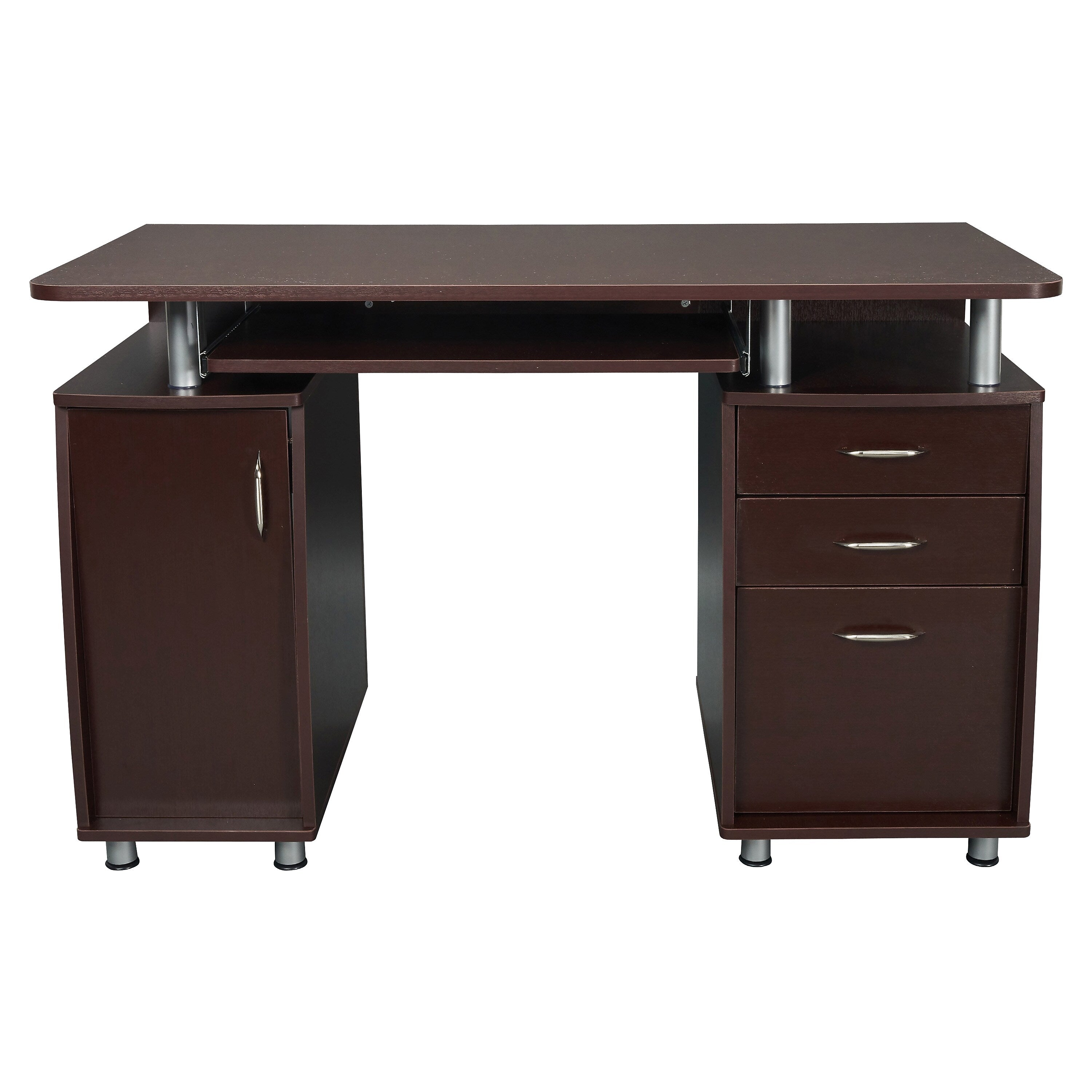 Techni Mobili 47"W Computer Desk, Chocolate (RTA-4985-CH36)