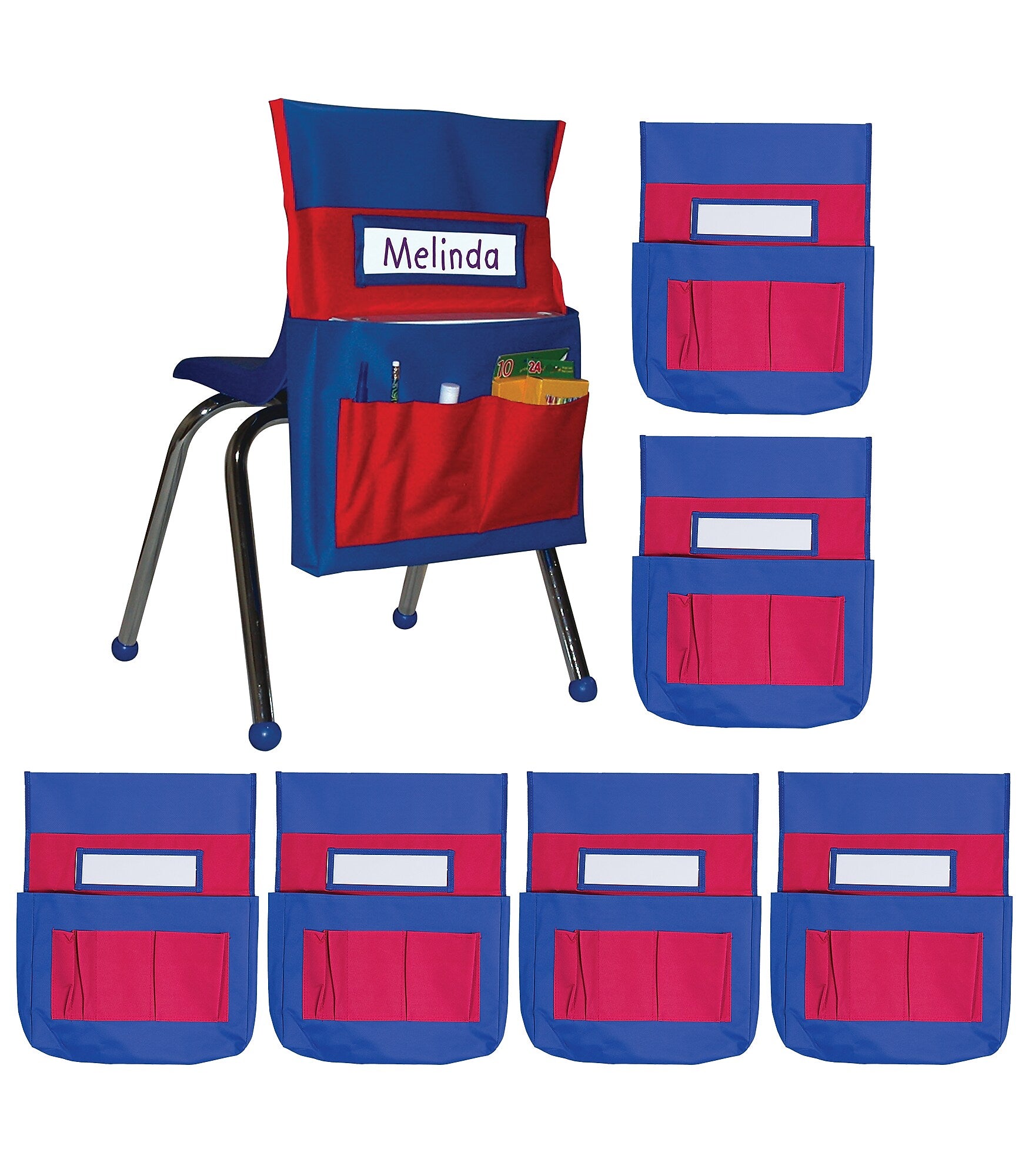 Carson Dellosa Education Red and Blue Chairback Buddy, 6/Pack