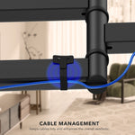 Mount-It! ADA Compliant Full Motion TV Wall Mount With Ultra-Slim Profile For 43" to 90" Screens,130 lbs. Max. (MI-309)