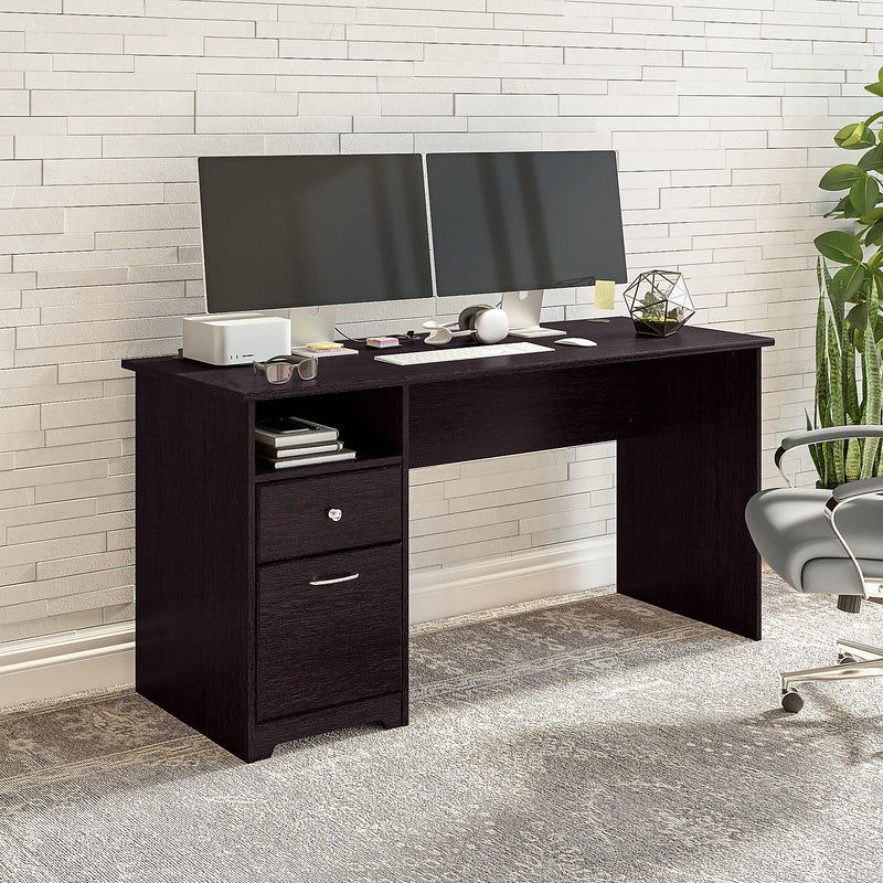 Bush Furniture Cabot 60"W Computer Desk with Drawers, Espresso Oak (WC31860)