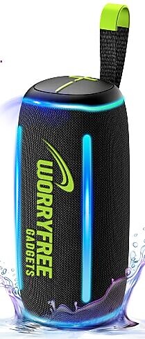 Worryfree Gadgets WP64 Wireless Bluetooth Portable Speaker, Waterproof, Black (WP64-BLK)