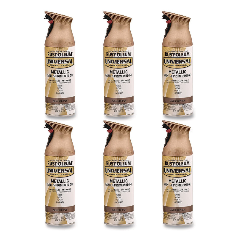 Rust-Oleum Universal Premium Spray Paint, Copper, 12 oz., 6/Carton (249132)