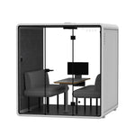 FlexiSpot WorkCube Series Sound Absorbing 6 Person Privacy Booth, White (P6FW-KIT)