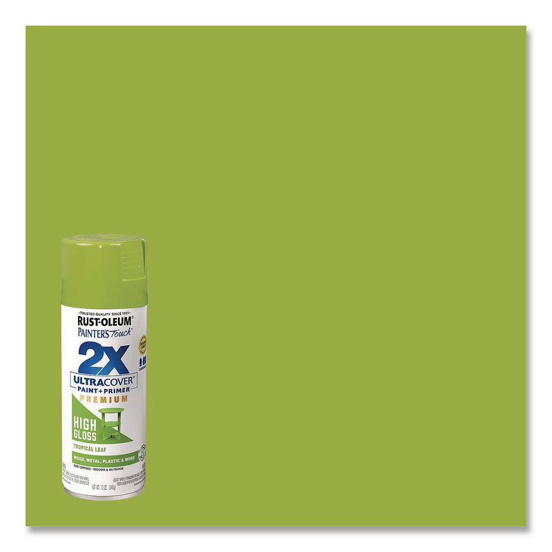 Rust-Oleum Painter's Touch 2X Ultra Cover Spray Paint, Tropical Leaf, 12 oz., 6/Carton (331179)