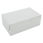 Southern Champion Tray White Paperboard Lock Corner Bakery Box, 2 1/8" x 3 3/4" x 6 1/4", 250/Pack