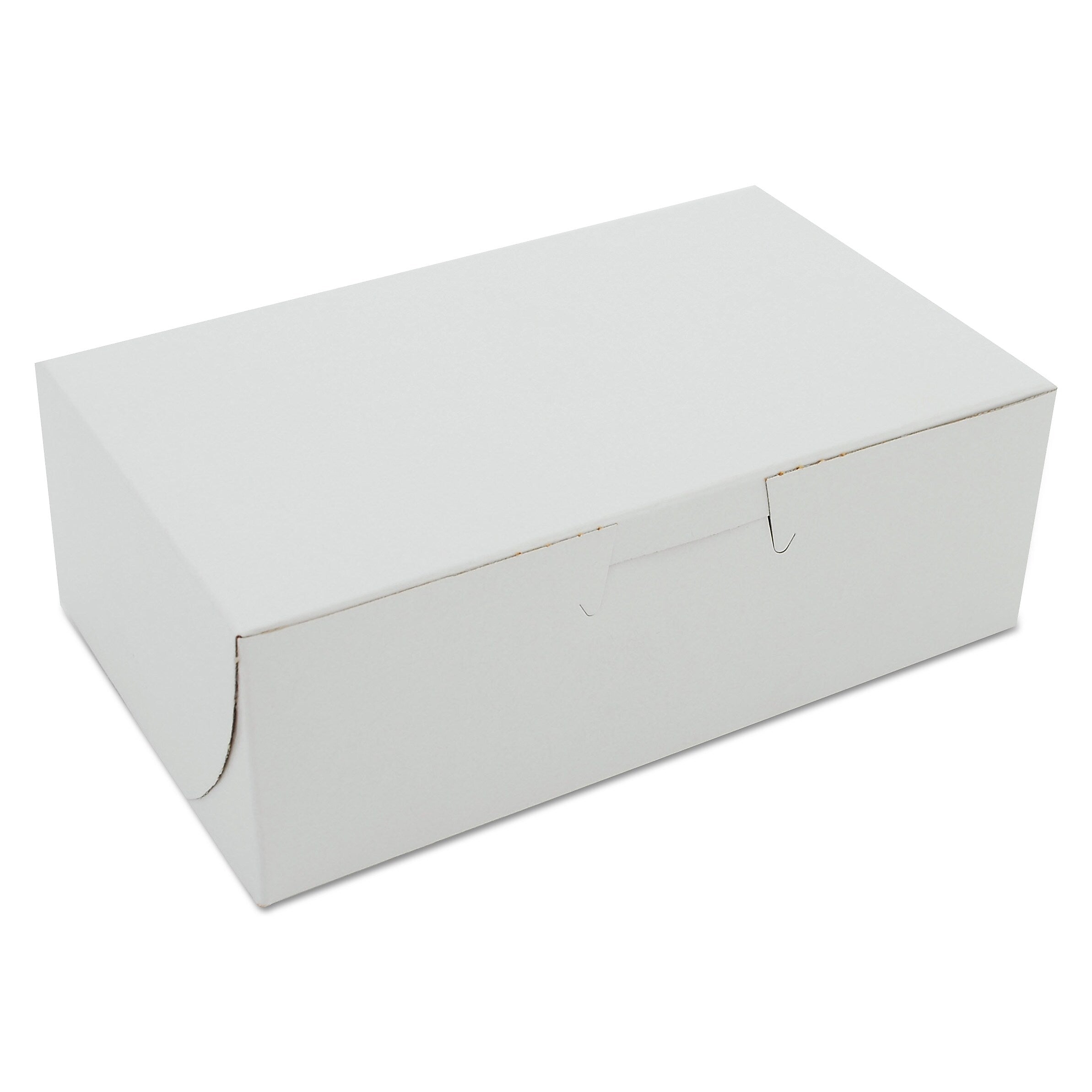 Southern Champion Tray White Paperboard Lock Corner Bakery Box, 2 1/8" x 3 3/4" x 6 1/4", 250/Pack