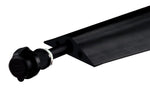 Checkers® 5' Powerback Heavy Duty 1 Channel Rubber Duct Protector For 1 1/2" Cable, Black