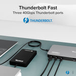 Plugable 5-in-1 Thunderbolt Universal Docking Station, Gray (TBT-6950PD)