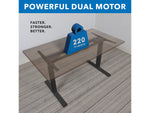 Mount-It! Ultimate 55"W Electric Rectangular Adjustable Standing Desk, Adrift/Black (MI-18080)