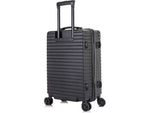 DUKAP Tour 20" Hardside Carry-On Suitcase, 4-Wheeled Spinner, TSA Checkpoint Friendly, Black (DKTOU00S-BLK)