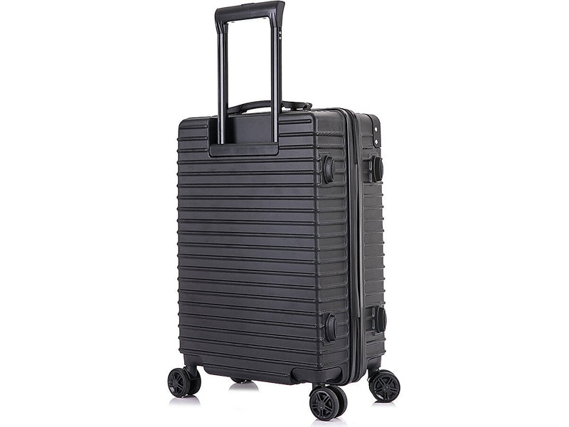 DUKAP Tour 20" Hardside Carry-On Suitcase, 4-Wheeled Spinner, TSA Checkpoint Friendly, Black (DKTOU00S-BLK)