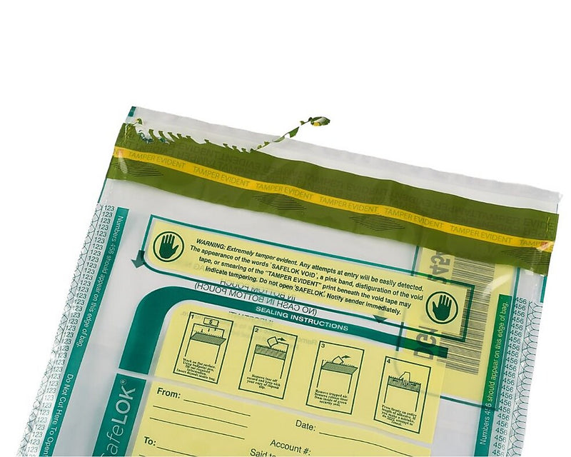 SafeLok Series A Deposit Bags, Clear, 100/Pack (585087)
