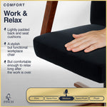 Finch NEO ONE Ergonomic Velvet Fabric/Wood Swivel Executive Chair, Black (52304-BLK)