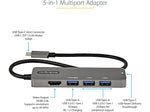 StarTech USB-C Multiport Adapter, Black/Gray (DKT30CHPD3)