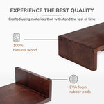 Anji Mountain Mango Wood Monitor Stand with Two USB Ports, Up to 32" Monitor, Walnut (MS-FNG-WAL-P)