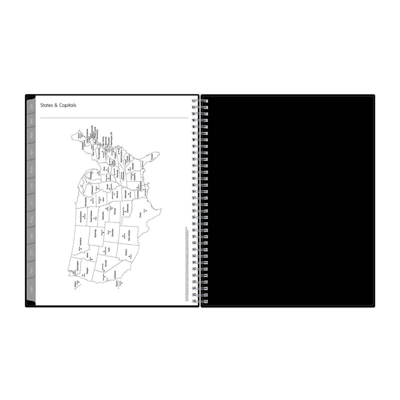 2026 Blue Sky Enterprise 8.5" x 11"  Weekly & Monthly Appointment Book, Plastic Cover, Black (111289-26)