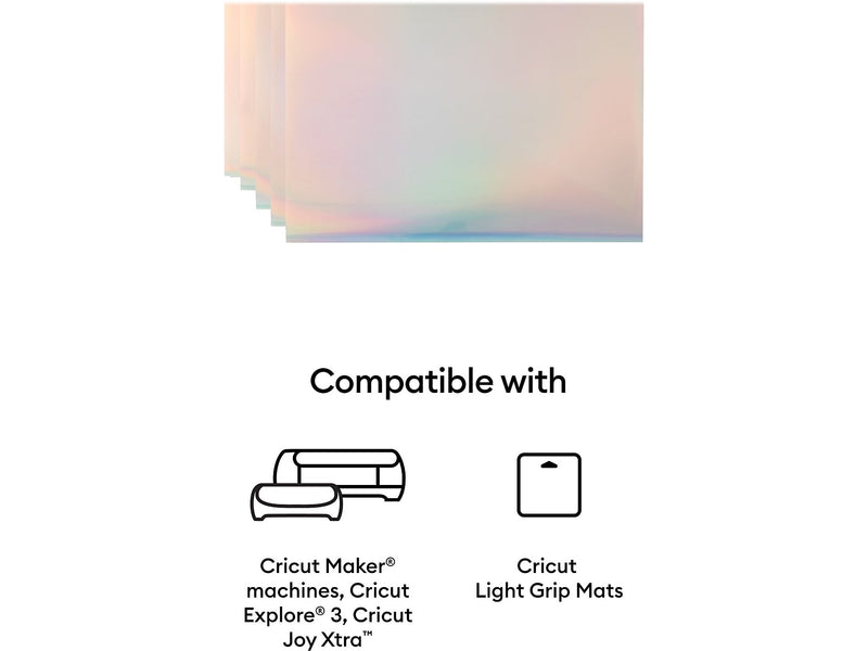 Cricut Die Cutting Printable Vinyl, Silver, 10 Sheets/Pack (2010359)
