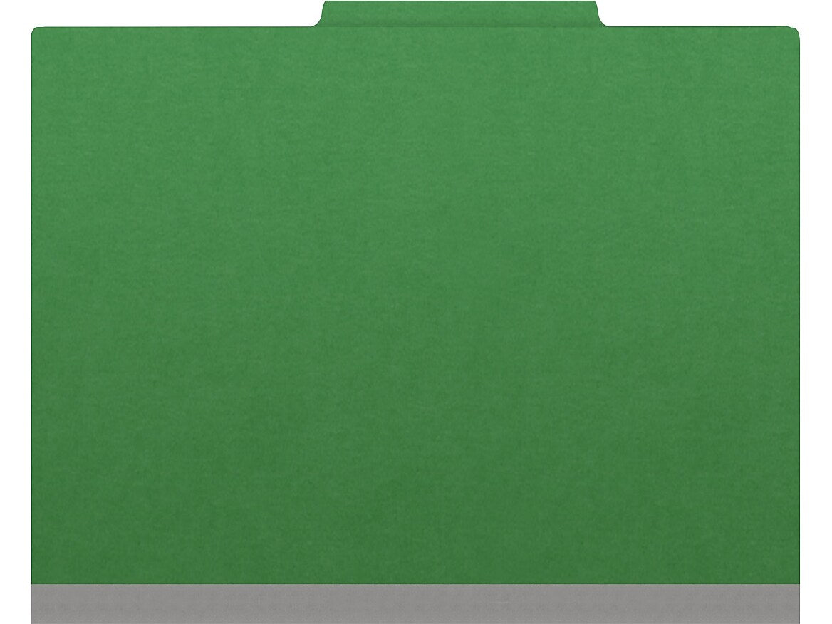 Medical Arts Press Pressboard Classification Folder, 2-Dividers, 2" Expansion, Letter Size, Moss Green, 10/Box