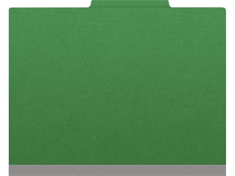 Medical Arts Press Pressboard Classification Folder, 2-Dividers, 2" Expansion, Letter Size, Moss Green, 10/Box