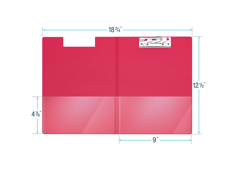 Davis Group Premium Polypropylene Clipboard, Letter Size, Red, 10/Pack (4511-03-10)