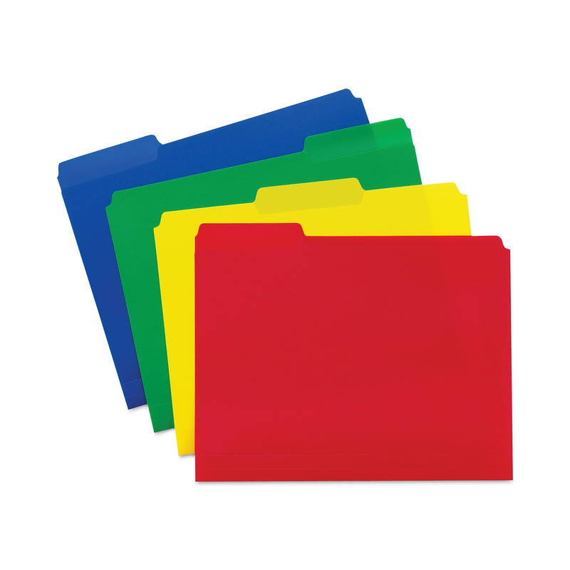 Smead File Folder, 1-Tab, Letter Size, Assorted, 12/Pack (SMD10505)