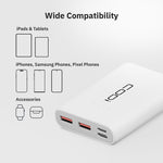 CODi USB-A/USB-C Power Bank, 10000 mAh, White  (A03031)