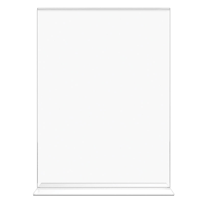 Staples Double-Sided Sign Holder, 8.5" x 11", Clear Plastic, 12/Pack (28180)