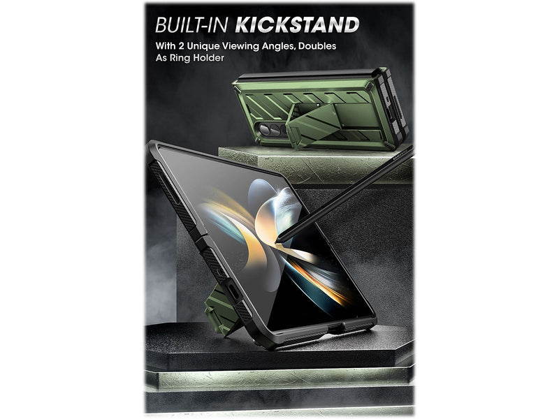 SUPCASE Unicorn Beetle Dark Green Kickstand Case for Samsung Galaxy Z Fold4 (SUP-Galaxy2022-ZFold4-5G-Unicorn-SP-Guld)