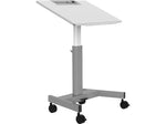 Luxor 27.5"W Pneumatic Adjustable-Height Flip-Top Student/Nesting Desk, Medium Gray/Light Gray (STUDENT-P-TILT)