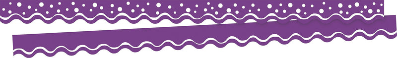 Barker Creek Double-Sided Scalloped Border, 36"' x 2.25", Happy Grape, 13/Pack (LL994)