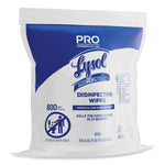 LYSOL Professional Disinfecting Wipe Bucket Refill, 1-Ply, 6 x 8, Lemon and Lime Blossom, White, 800 Wipes/Bag, 2 Refill Bags/CT