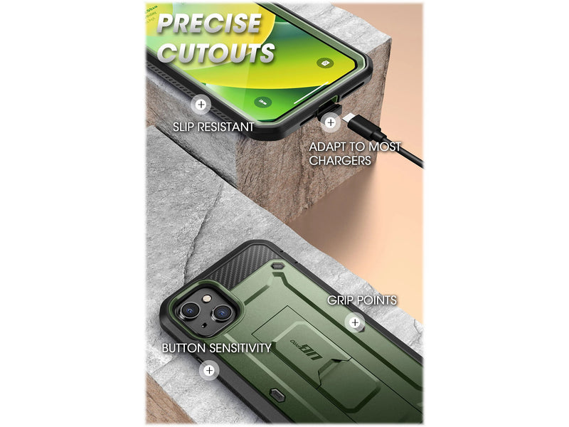 SUPCASE Unicorn Beetle PRO Dark Green Rugged Case for iPhone 14 (SUP-iPhone2021/22-6.1-UBPro-SP-Guldan)