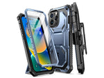 i-Blason Armorbox Metallic Blue Rugged Case for iPhone 14 Pro Max (iPhone2022Pro-6.7-Armorbox-SP-Tilt)