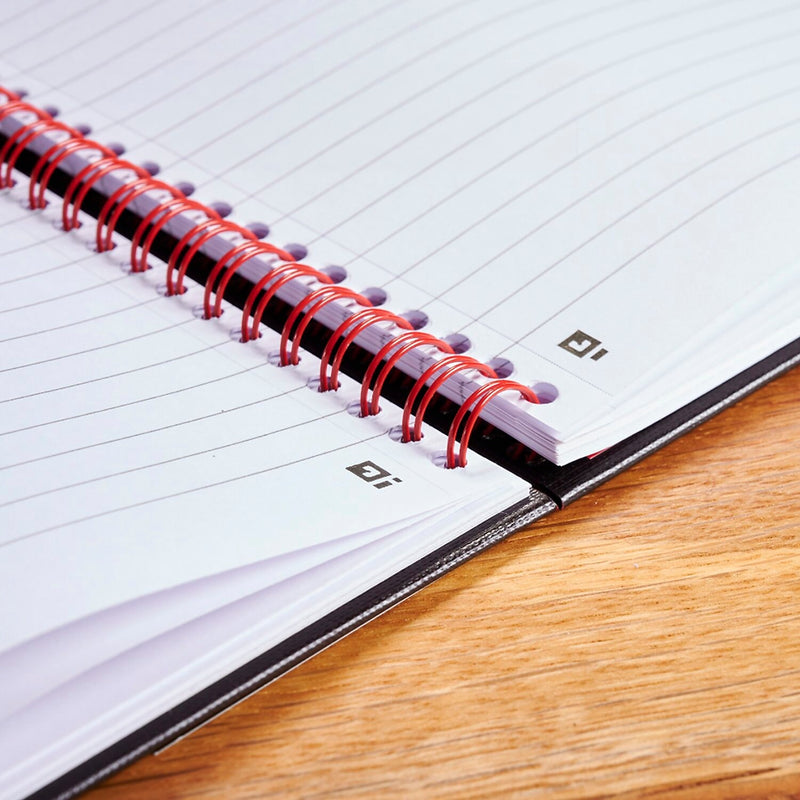 Black n' Red™ Twinwire Business Notebook, Hardcover, Ruled, 70 Sheets, 11" x 8-1/2", Black (K67030)