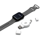M-Edge Power Disk 3-Watt Apple Watch Charger, Magnetic, USB-A/USB-C, White (CH-PDS-P-W)