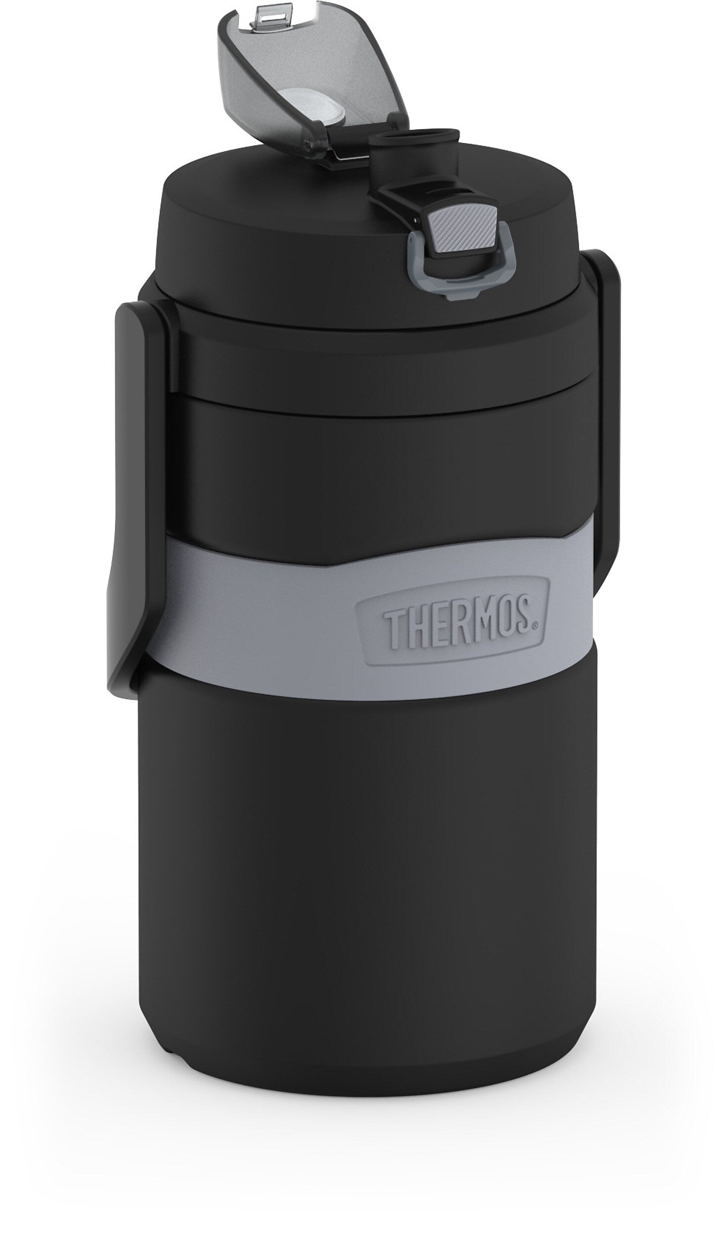 Thermos Plastic Double Wall Insulated Water Bottle, 64 oz., Black (EATP4891BK4)