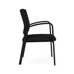 Lesro Newport Fabric Guest Chair, Open House Black/Black (NP1101.SBK-01OHBK)