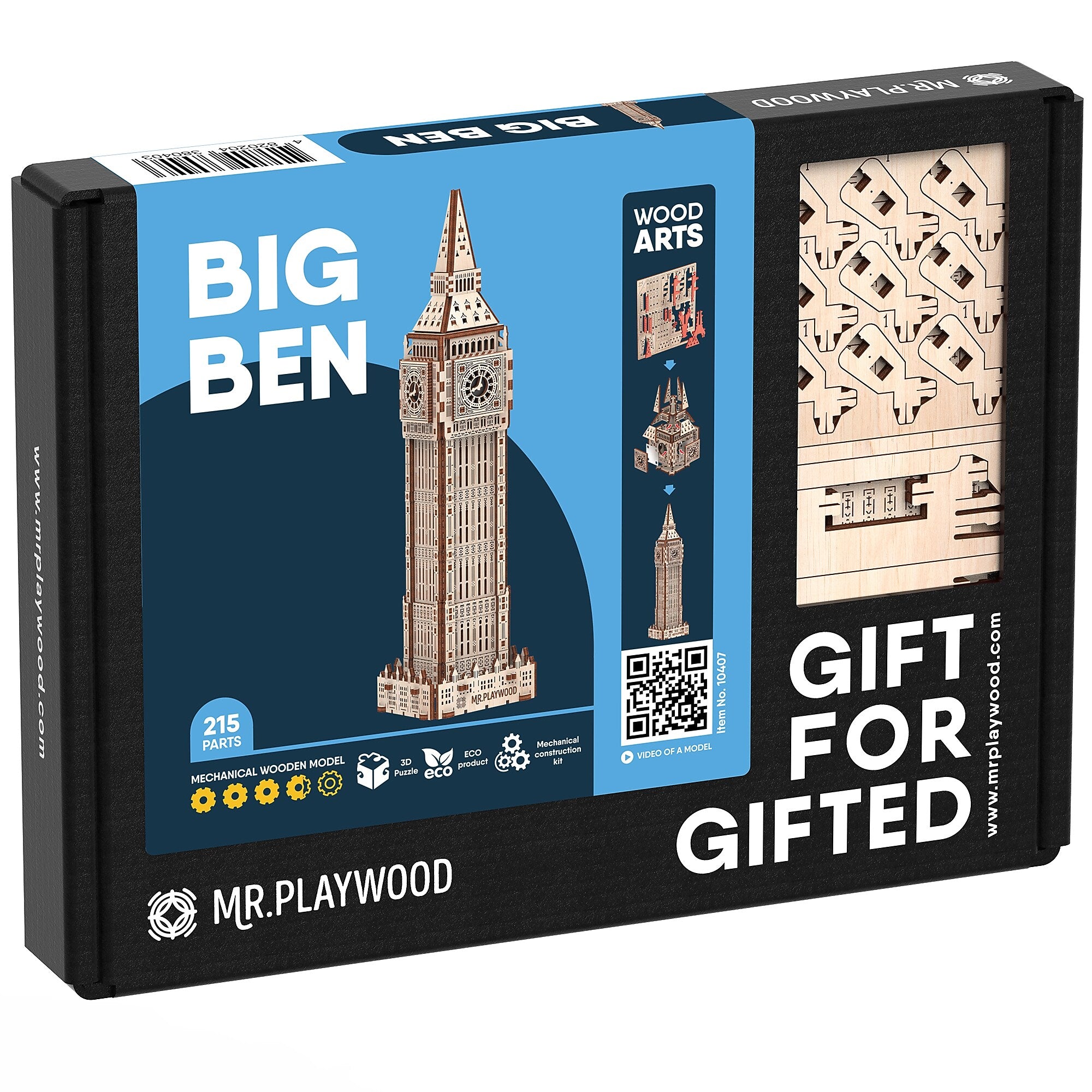 Mr.Playwood Big Ben 3D Wooden STEM Puzzle, 215 Pieces/Set (AVRAV1612303)