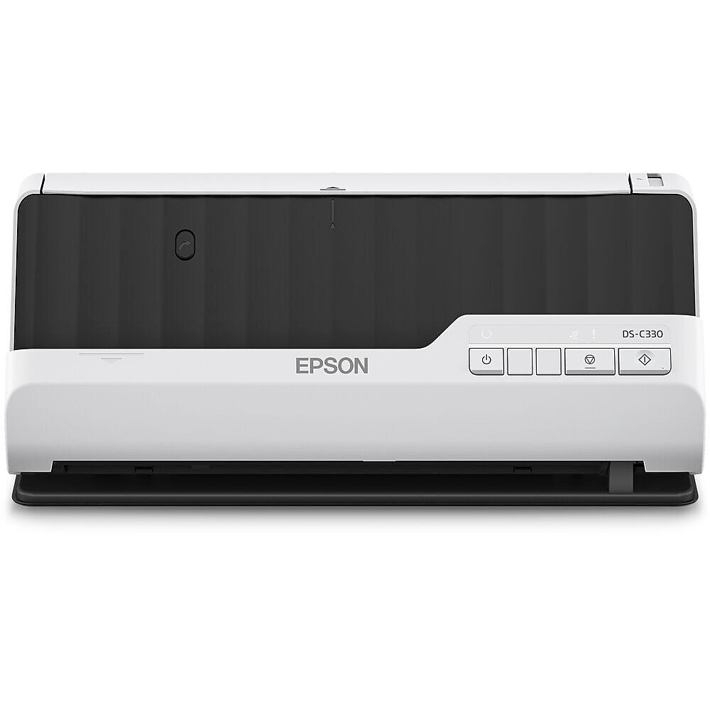 Epson DS-C330 Compact  USB Duplex Document Scanner, Black, White (B11B272201)