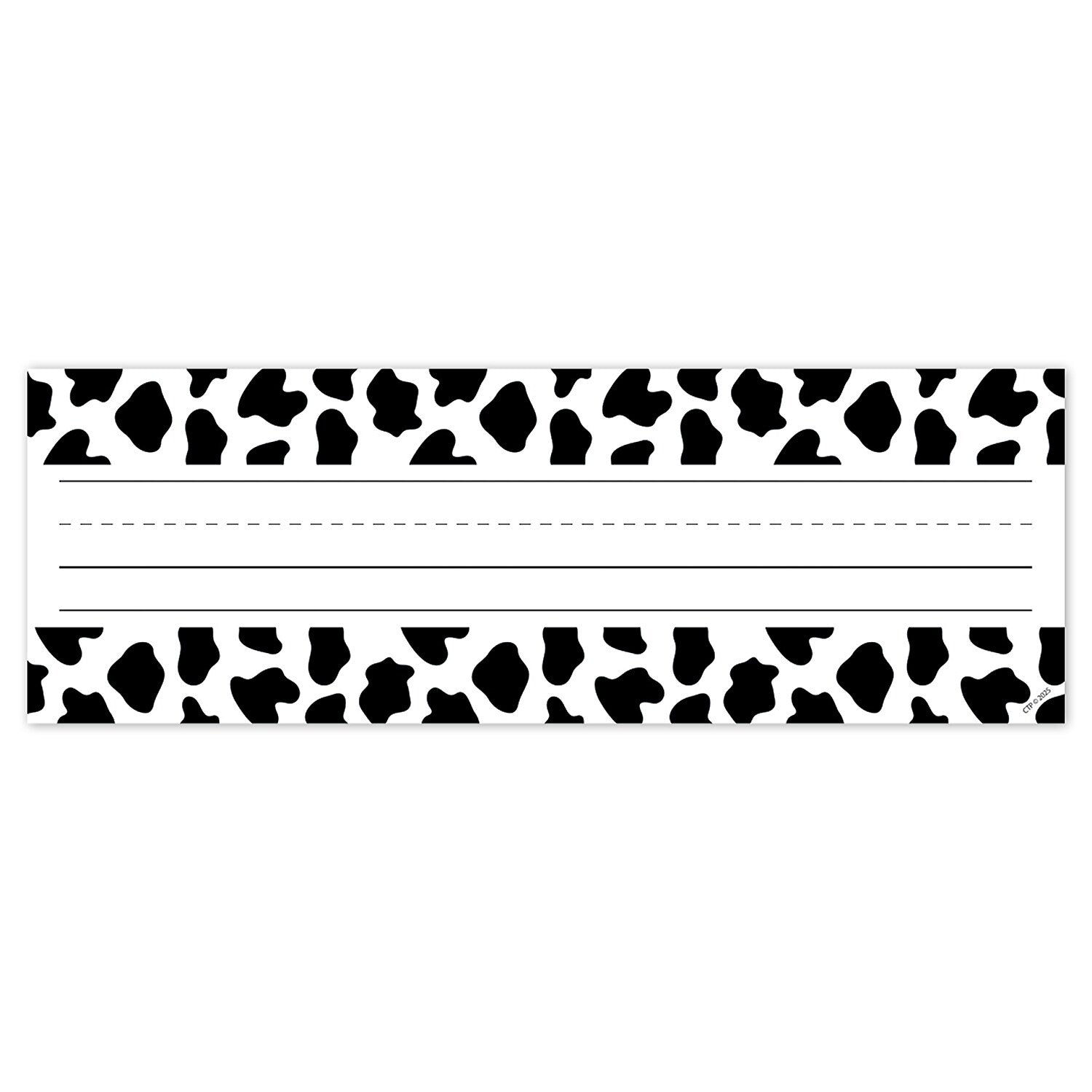 Creative Teaching Press Farm Friends Cow Print School Name Plates, 9.5" x 3.25", 36/Pack, 3 Packs/Bundle (CTP11030-3)