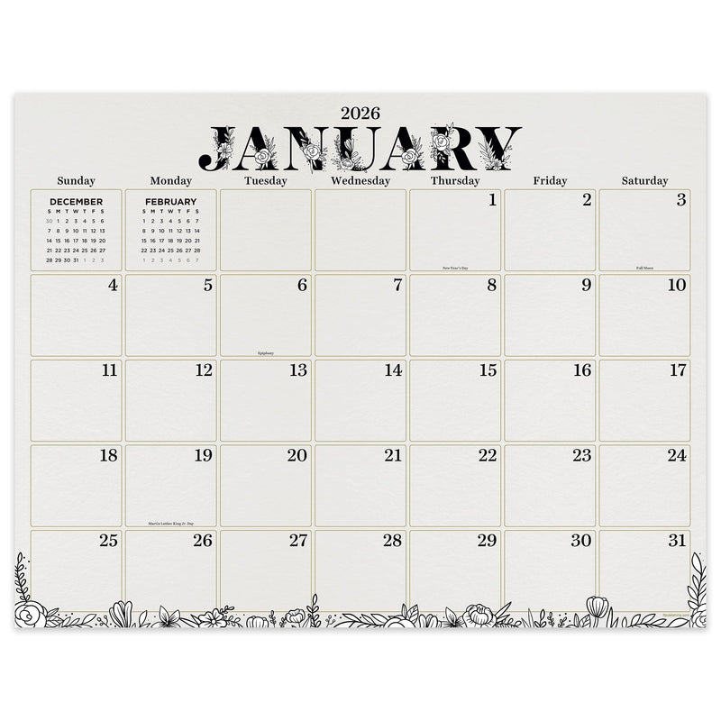 2026 TF Publishing 22" x 17" Monthly Desk Calendar, (26-8202)
