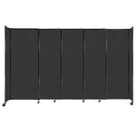 Versare ShieldWall Folding Mobile Room Divider, 82"H x 135"W, Black Fabric (DS1911102-1)