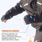 ProFlex 816 Thermal Flip-Top Gloves, Black, Medium (17343)