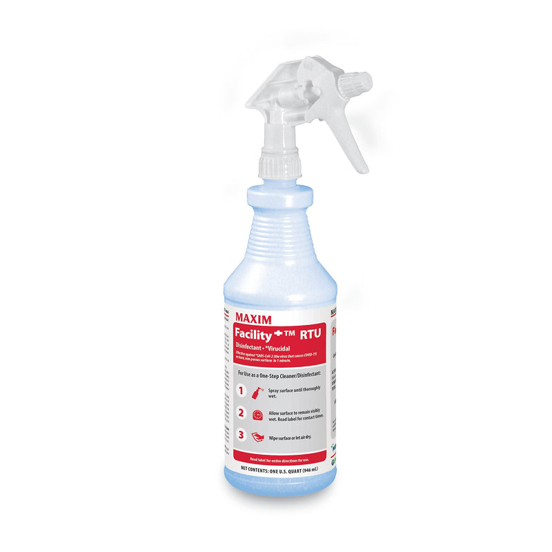 Maxim Facility+ RTU Disinfectant, Safe-to-Ship, Unscented, 32 oz, 6/Carton (MLB04640086)