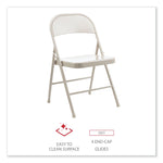 Alera Metal Office Folding Chair, Taupe, 4/Carton (ALECA944)