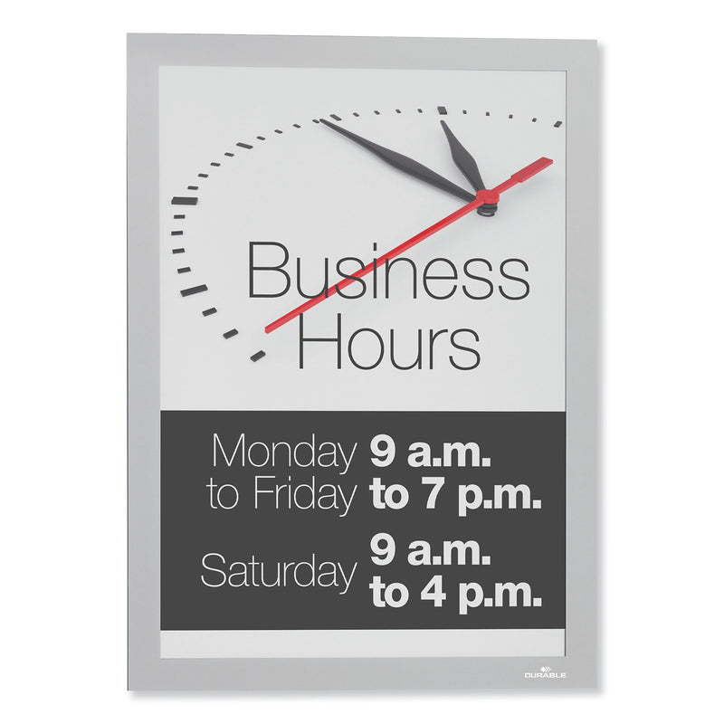 Durable® DURAFRAME SUN Sign Holder, 11 x 17, Silver Frame, 2/Pack