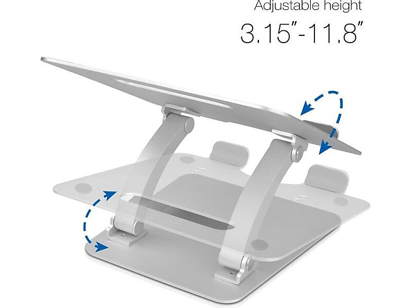 SIIG Adjustable Aluminum Stand for Laptops and Macbooks, Silver (CE-MT2C12-S1)