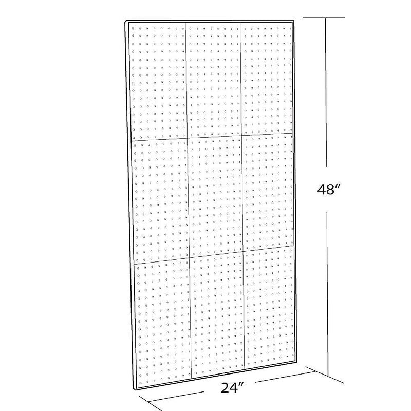 Azar 48" x 24" Pegboard Wall Panel, Clear (700248-CLR)